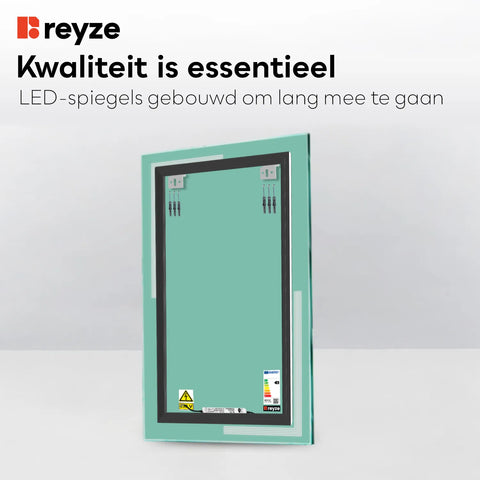 LED Spiegel Verticaal | Zonder Touchknoppen | Neutraal wit licht - Reyze Serie Minimal Model 2