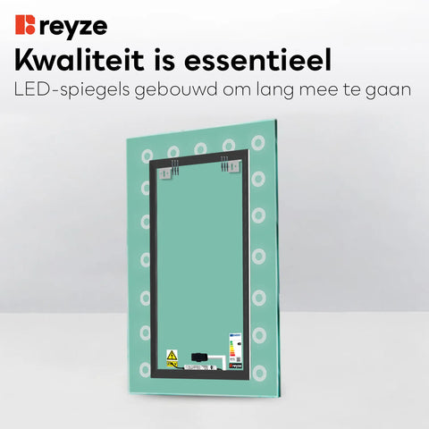 LED Spiegel Verticaal | met Touch-Knop | Neutraal wit licht - Reyze Serie Minimal Model 4