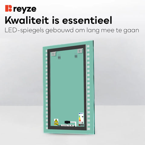 LED Spiegel Verticaal | met Touch-Knop | Koud wit licht - Reyze Serie Minimal Model 6