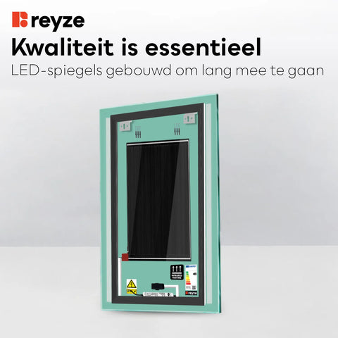 LED Spiegel Verticaal | met Touch-Knoppen | en Anti-Condens Functie | Koud wit licht - Reyze Serie Minimal Model 7
