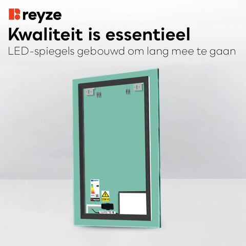 LED Spiegel Verticaal | met Touch-Knop | Koud wit licht - Reyze Serie Motivated Model 1
