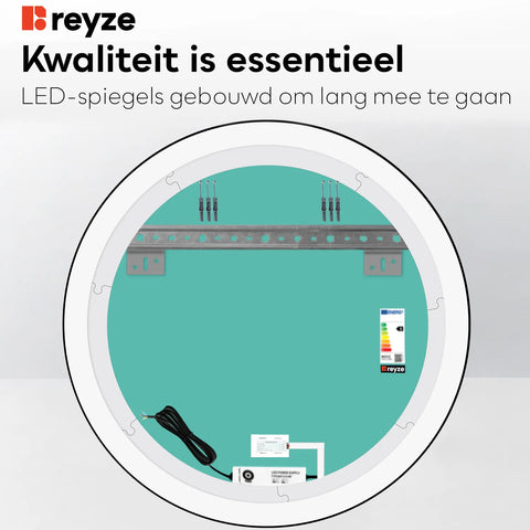 LED Spiegel Rond | met Touch-Knop | Koud wit licht - Reyze Serie Ambient Model 1