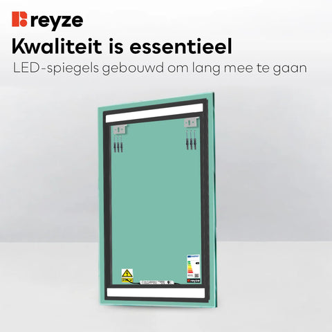 LED Spiegel Verticaal | Zonder Touchknoppen | Warm Wit Licht - Reyze Serie Salono Model 4