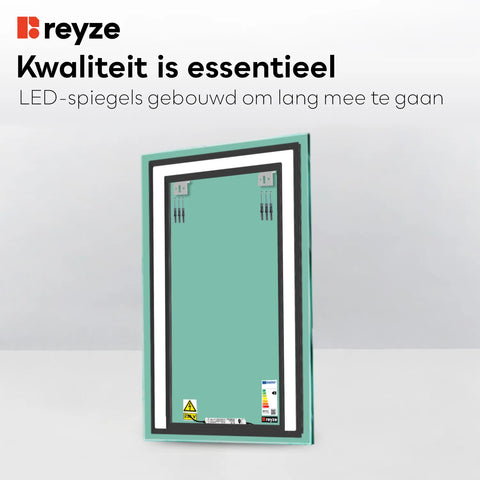 LED Spiegel Verticaal | Zonder Touchknoppen | Koud wit licht - Reyze Serie Salono Model 6