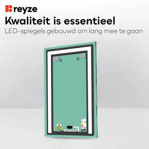 LED Spiegel Verticaal | met Touch-Knop | Koud wit licht - Reyze Serie Salono Model 6