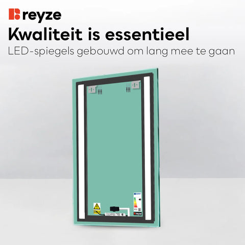 LED Spiegel Verticaal | met Touch-Knop | Warm Wit Licht - Reyze Serie Salono Model 8
