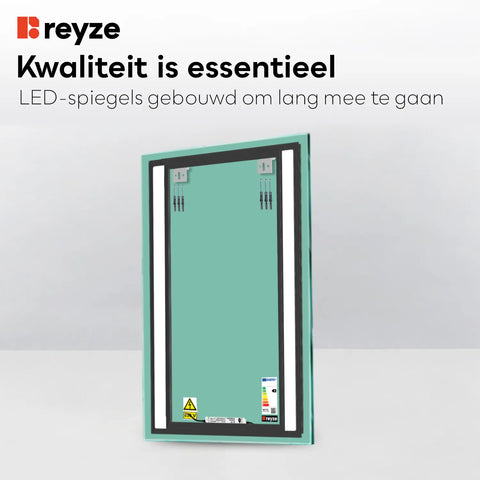 LED Spiegel Verticaal | Zonder Touchknoppen | Koud wit licht - Reyze Serie Salono Model 8