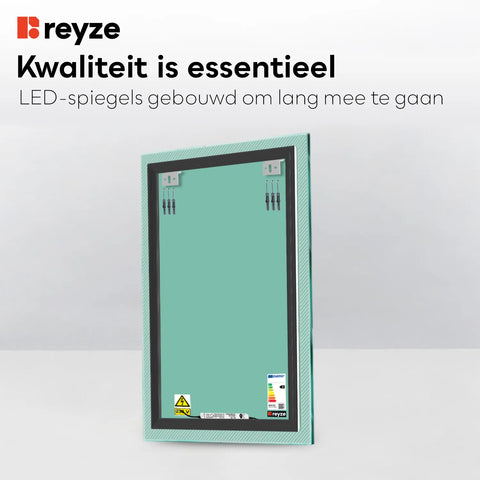 LED Spiegel Verticaal | Zonder Touchknoppen | Warm Wit Licht - Reyze Serie Simetria Model 7